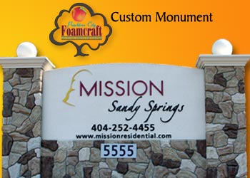 Peachtree City Foamcraft Signs Custom Gallery Monument Sign