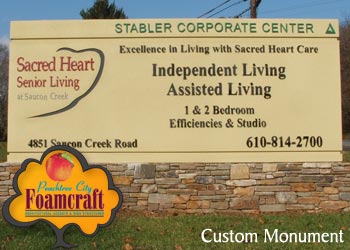 Peachtree City Foamcraft Signs Custom Gallery Monument Sign