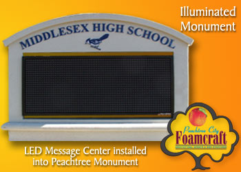 Peachtree City Foamcraft Custom Monument Project Gallery - Illuminated Monument