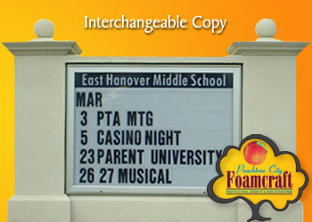 Peachtree City Foamcraft Custom Monument Project Gallery - Interchangeable Copy