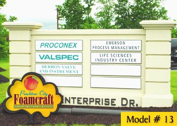 Peachtree City Foamcraft Signs Standard Model #13