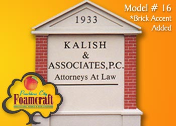 Peachtree City Foamcraft Signs Standard Model #16