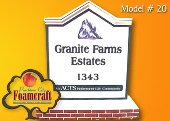 Peachtree City Foamcraft Signs Standard Model #20