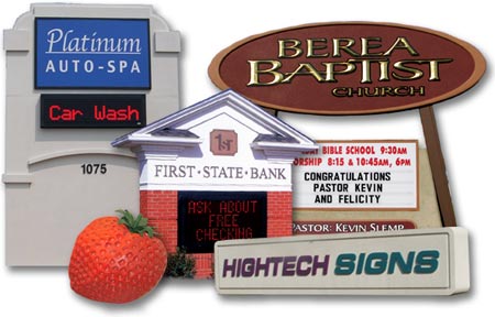 Interchangeable copy, LED Message Boards